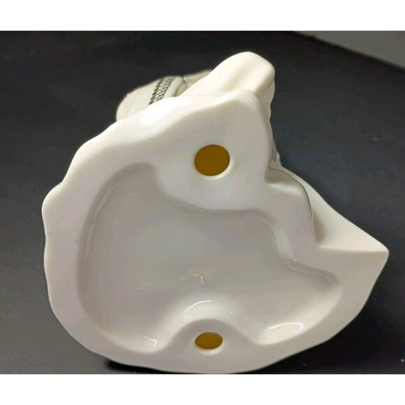 Baby Jesus Mary Joseph Porcelain Nativity 3 Piece Scene White Gold Holiday Decor - Picture 14 of 16